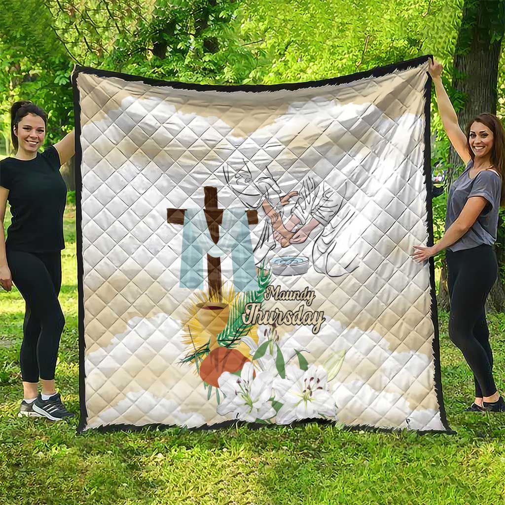 Happy Maundy Thursday Quilt Jesus Christ Washing Feet