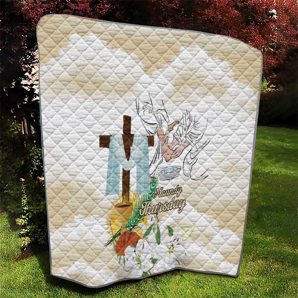 Happy Maundy Thursday Quilt Jesus Christ Washing Feet