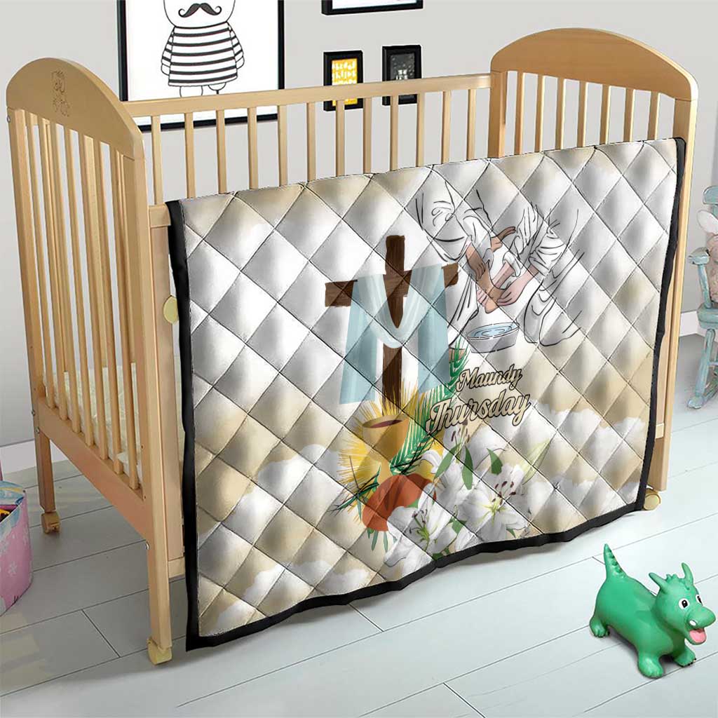 Happy Maundy Thursday Quilt Jesus Christ Washing Feet