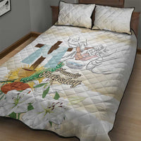 Happy Maundy Thursday Quilt Bed Set Jesus Christ Washing Feet