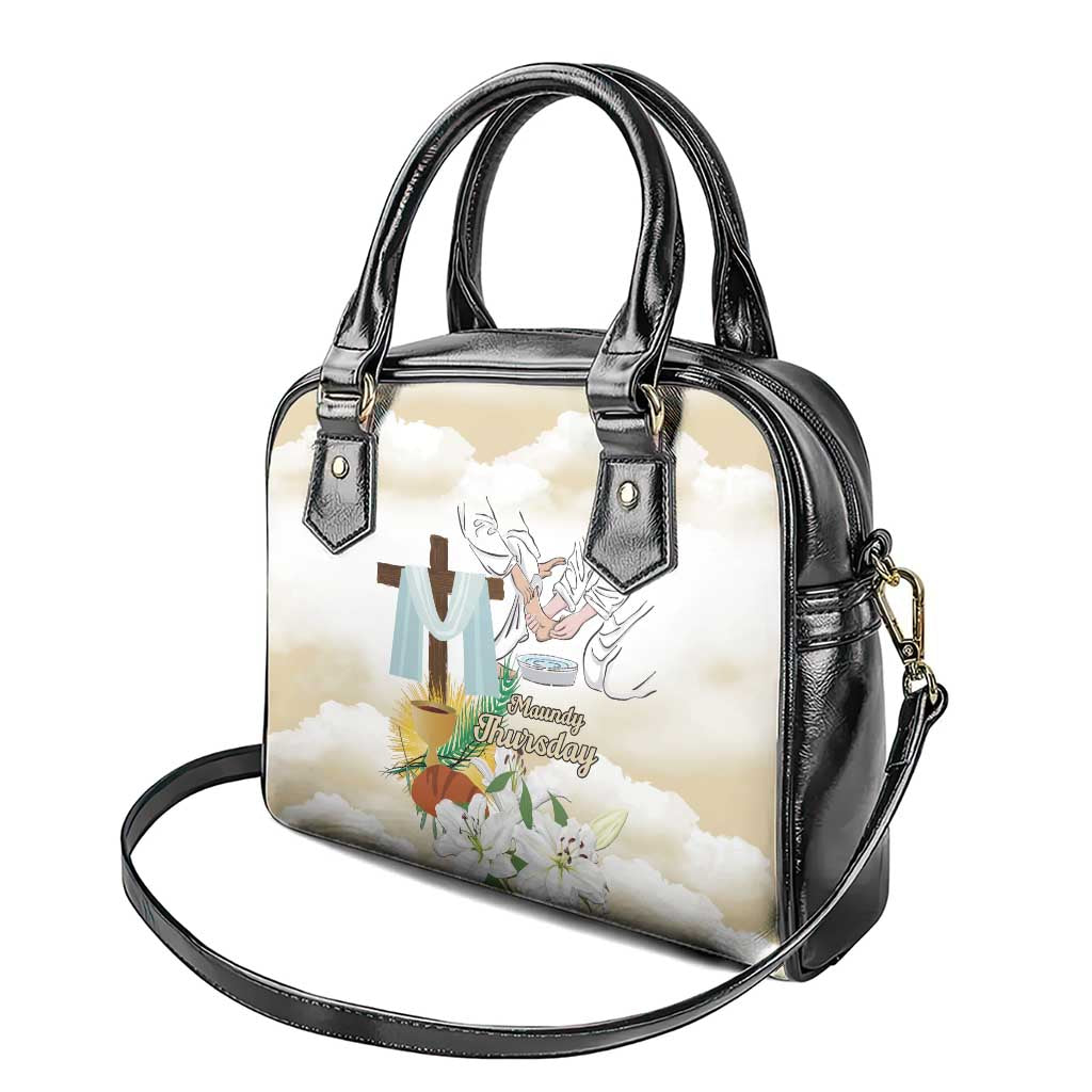Happy Maundy Thursday Shoulder Handbag Jesus Christ Washing Feet