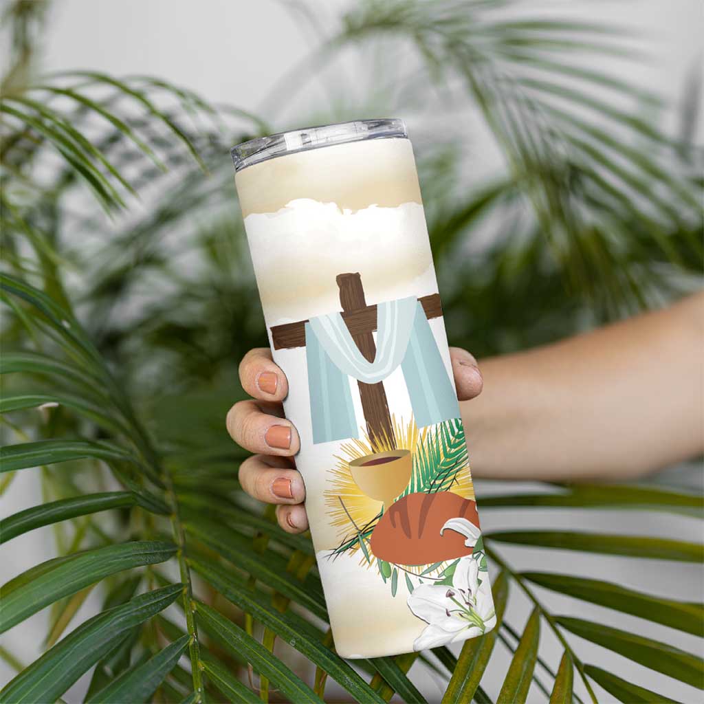 Happy Maundy Thursday Skinny Tumbler Jesus Christ Washing Feet