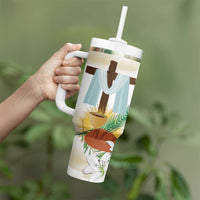 Happy Maundy Thursday Tumbler With Handle Jesus Christ Washing Feet