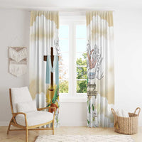 Happy Maundy Thursday Window Curtain Jesus Christ Washing Feet