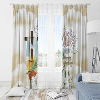 Happy Maundy Thursday Window Curtain Jesus Christ Washing Feet