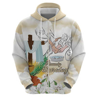 Happy Maundy Thursday Zip Hoodie Jesus Christ Washing Feet