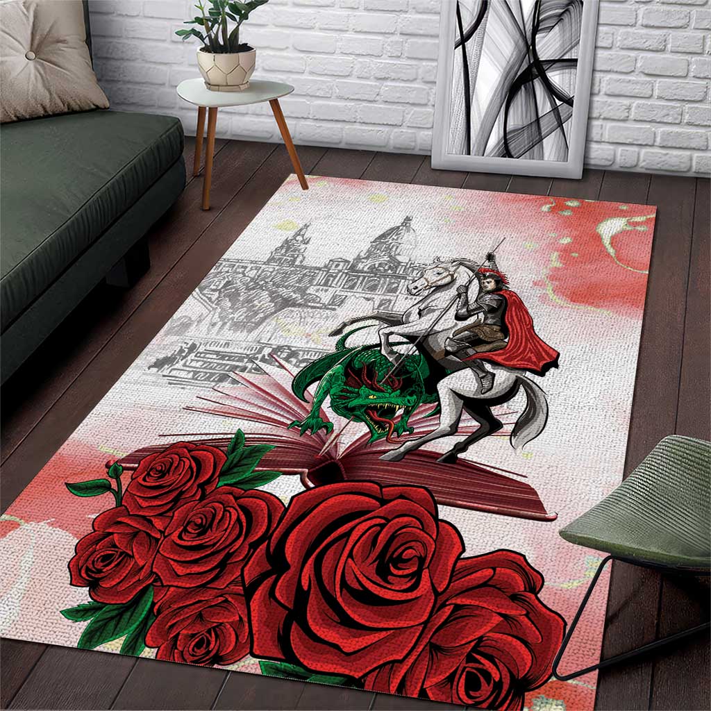 Happy Saint George's Day Area Rug Diada de Sant Jordi