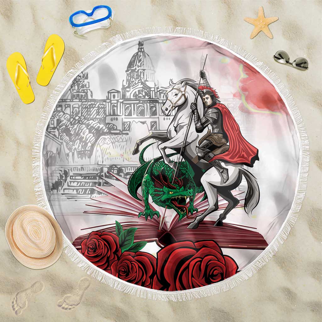 Happy Saint George's Day Beach Blanket Diada de Sant Jordi