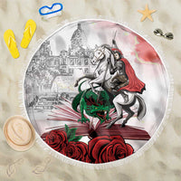 Happy Saint George's Day Beach Blanket Diada de Sant Jordi