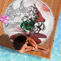 Happy Saint George's Day Beach Blanket Diada de Sant Jordi