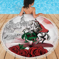 Happy Saint George's Day Beach Blanket Diada de Sant Jordi