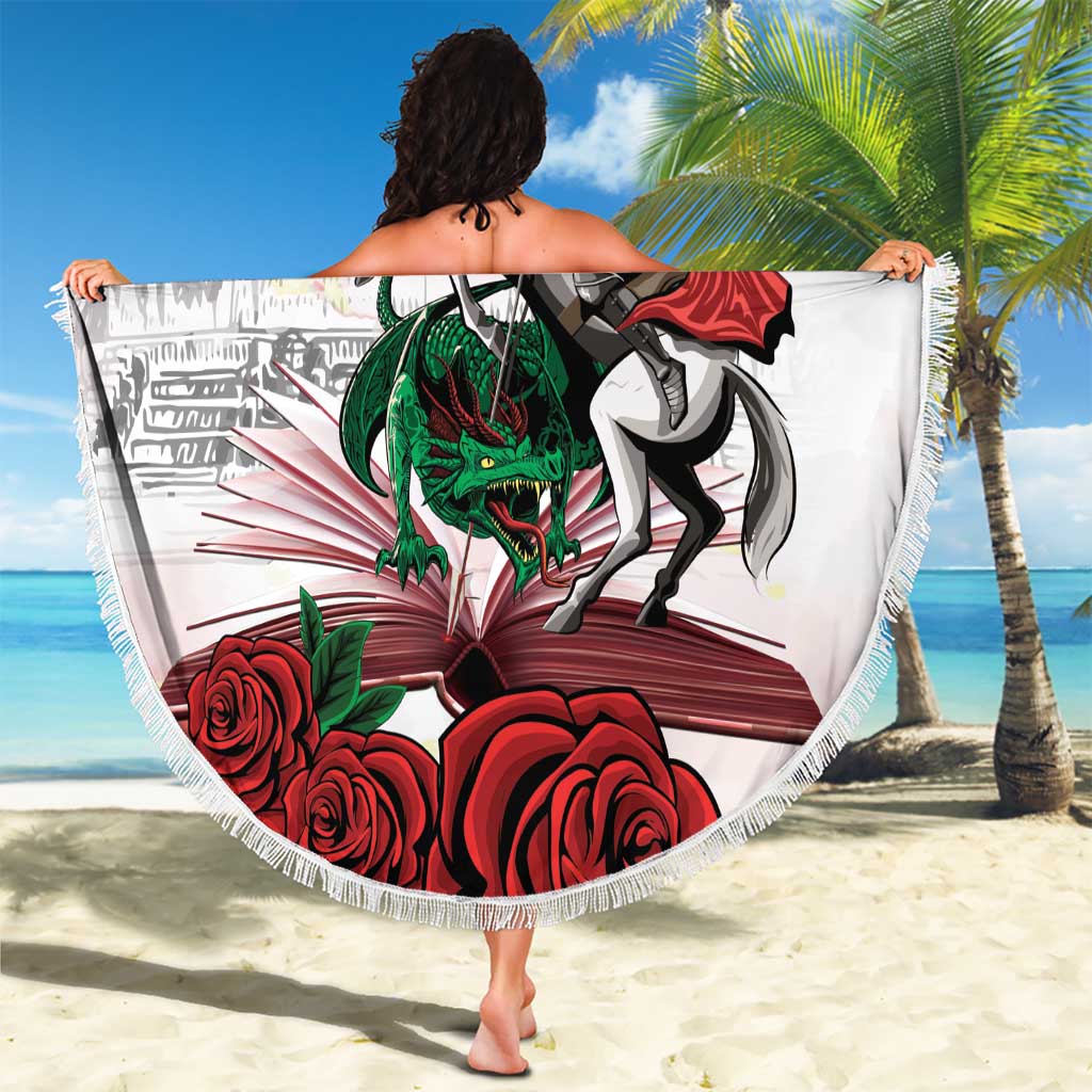 Happy Saint George's Day Beach Blanket Diada de Sant Jordi