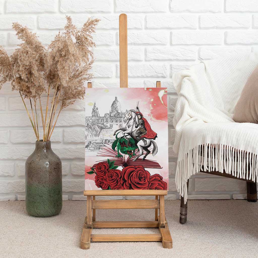 Happy Saint George's Day Canvas Wall Art Diada de Sant Jordi