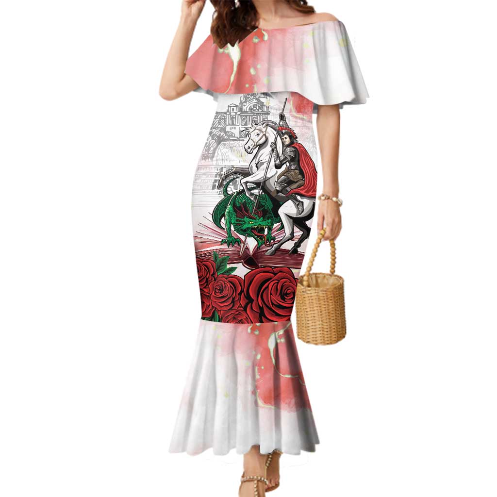 Happy Saint George's Day Family Matching Mermaid Dress and Hawaiian Shirt Diada de Sant Jordi