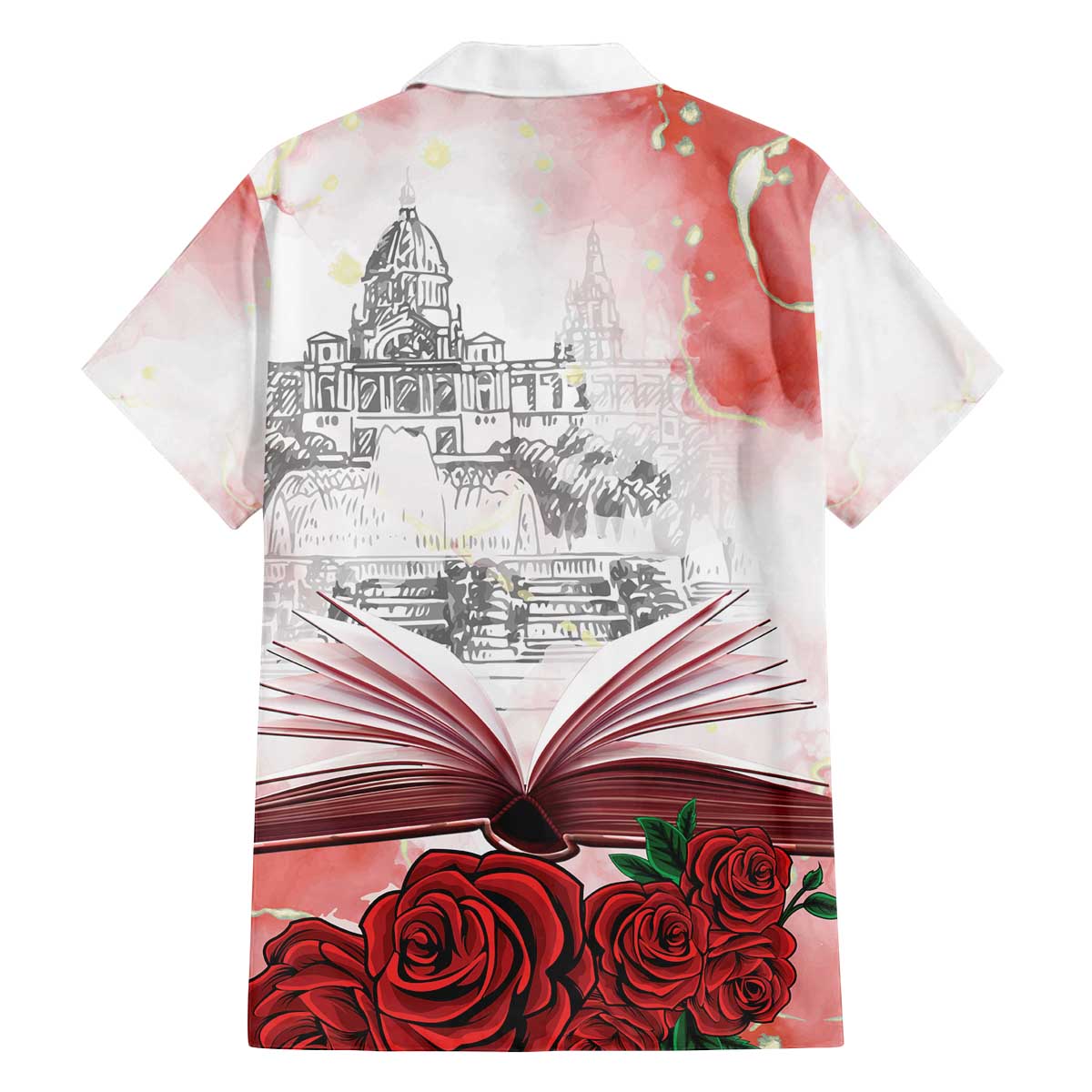 Happy Saint George's Day Family Matching Off The Shoulder Long Sleeve Dress and Hawaiian Shirt Diada de Sant Jordi