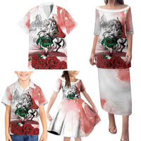 Happy Saint George's Day Family Matching Puletasi and Hawaiian Shirt Diada de Sant Jordi