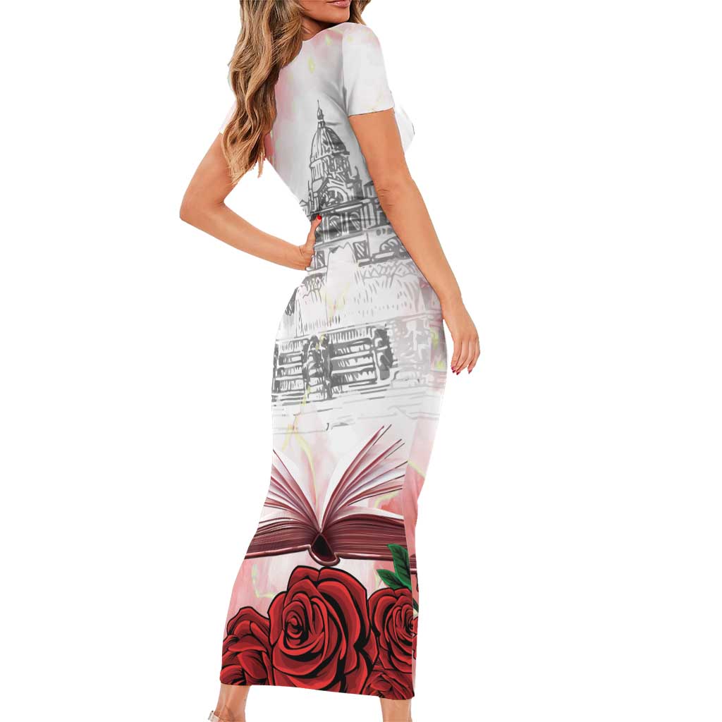 Happy Saint George's Day Family Matching Short Sleeve Bodycon Dress and Hawaiian Shirt Diada de Sant Jordi