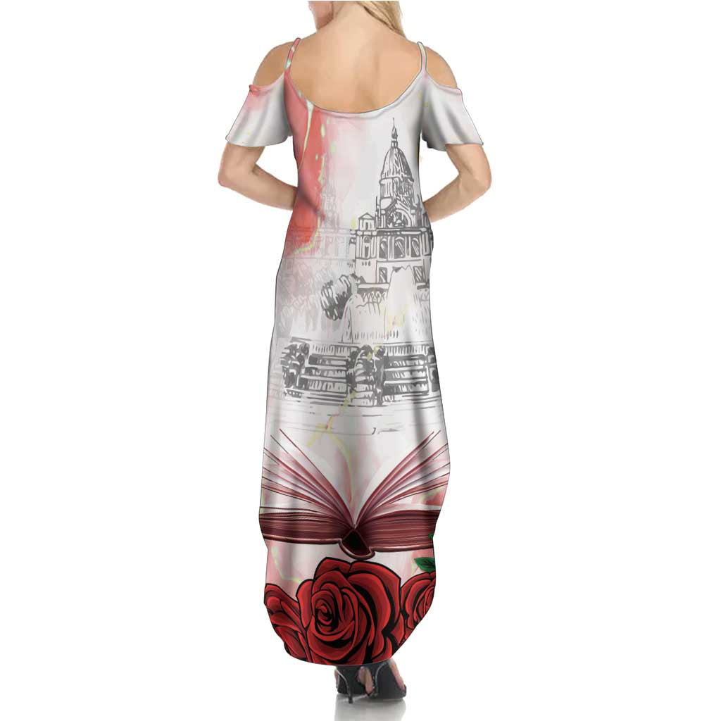 Happy Saint George's Day Family Matching Summer Maxi Dress and Hawaiian Shirt Diada de Sant Jordi