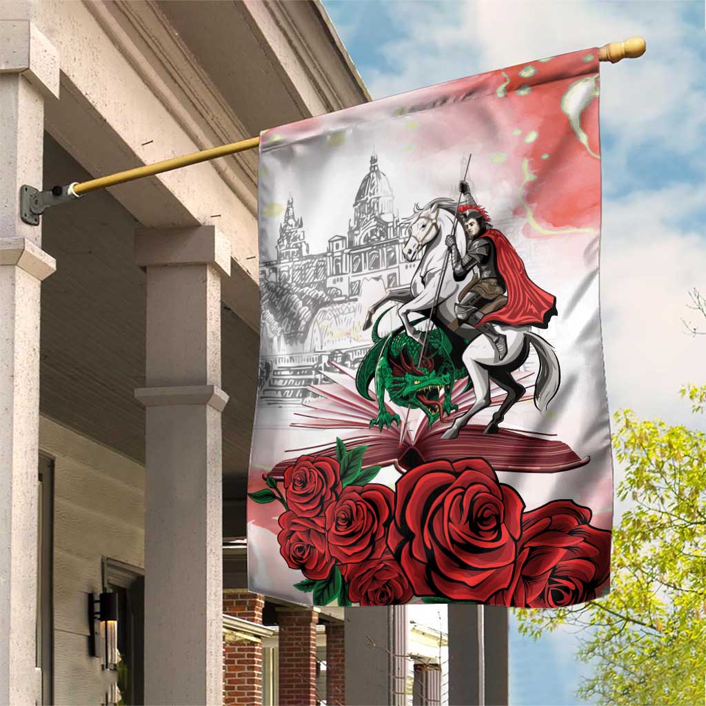 Happy Saint George's Day Garden Flag Diada de Sant Jordi