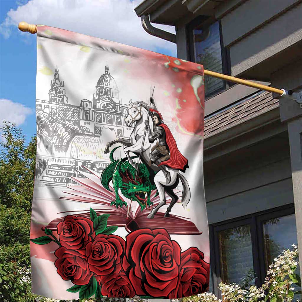 Happy Saint George's Day Garden Flag Diada de Sant Jordi