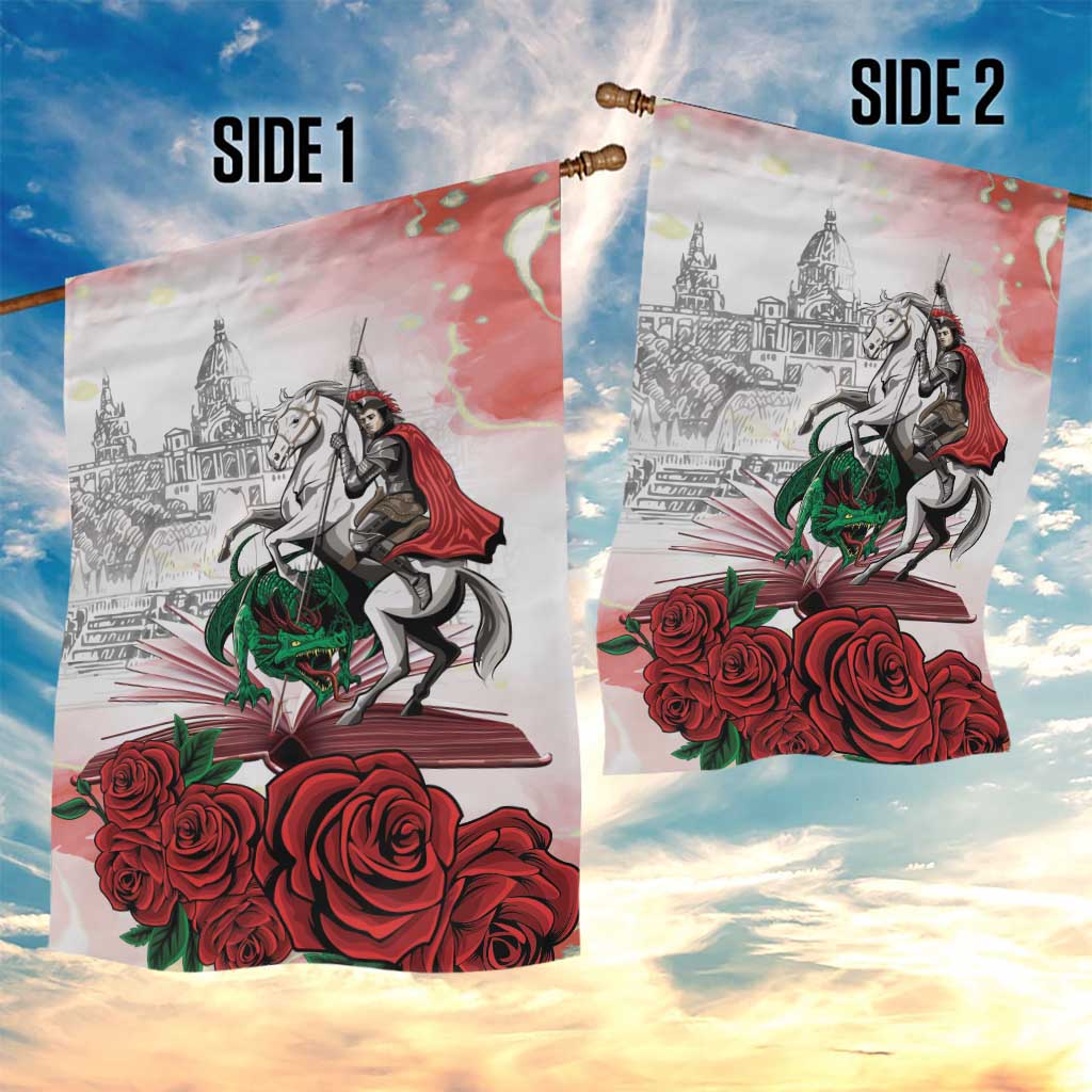 Happy Saint George's Day Garden Flag Diada de Sant Jordi