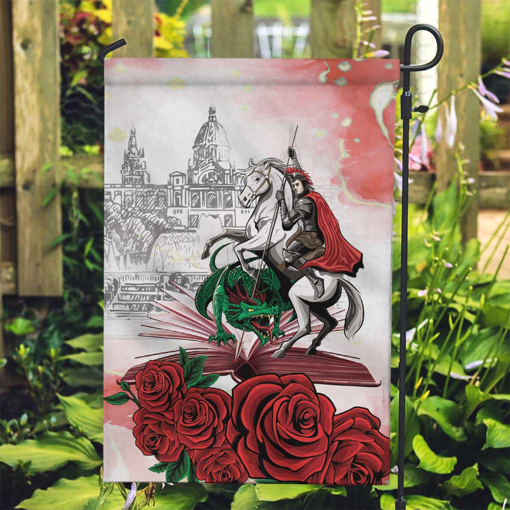 Happy Saint George's Day Garden Flag Diada de Sant Jordi