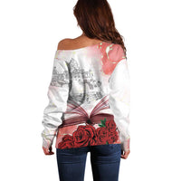 Happy Saint George's Day Off Shoulder Sweater Diada de Sant Jordi