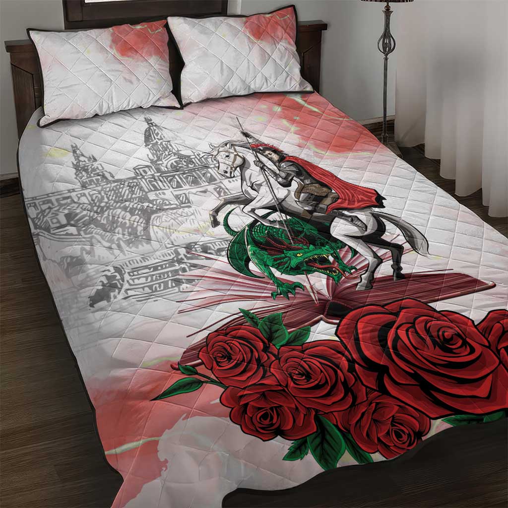 Happy Saint George's Day Quilt Bed Set Diada de Sant Jordi