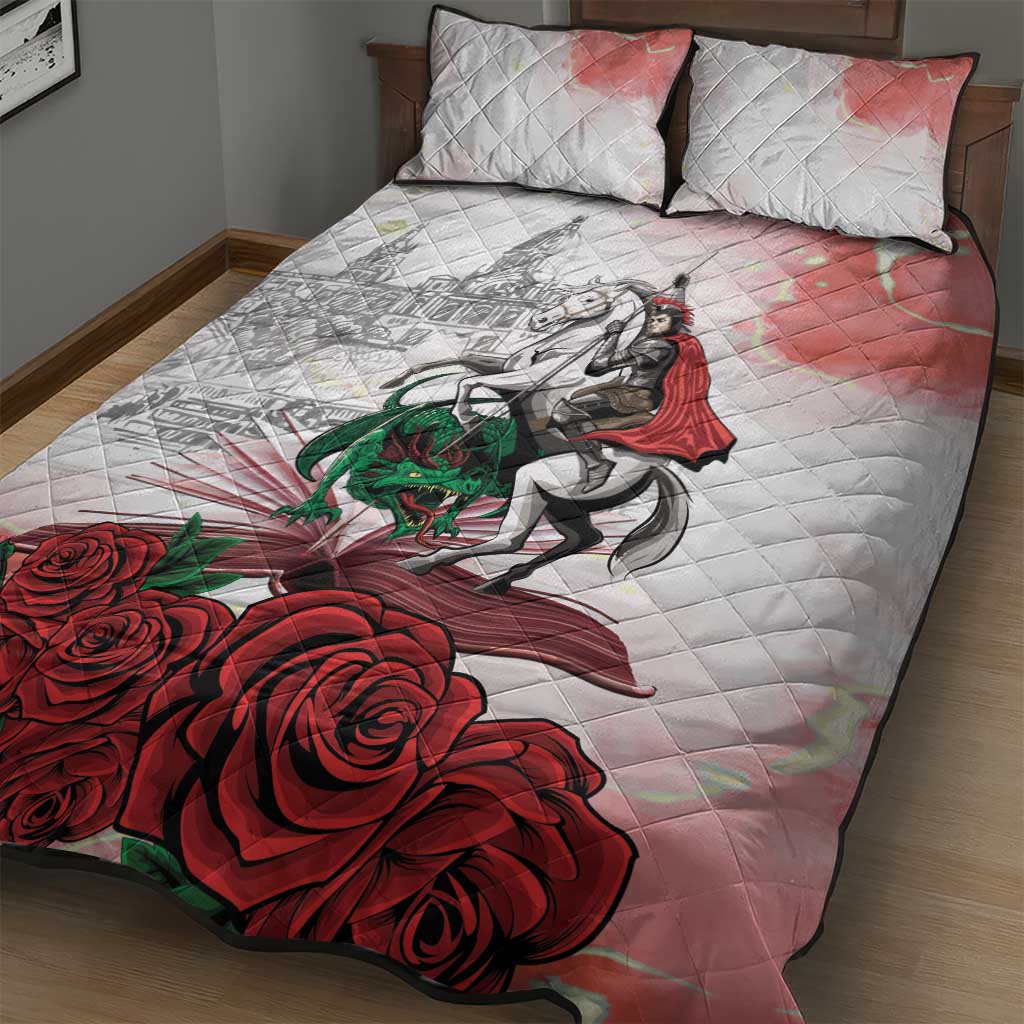 Happy Saint George's Day Quilt Bed Set Diada de Sant Jordi