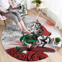 Happy Saint George's Day Round Carpet Diada de Sant Jordi