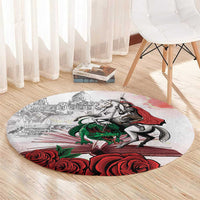 Happy Saint George's Day Round Carpet Diada de Sant Jordi