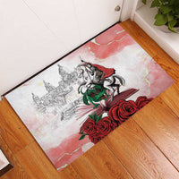 Happy Saint George's Day Rubber Doormat Diada de Sant Jordi