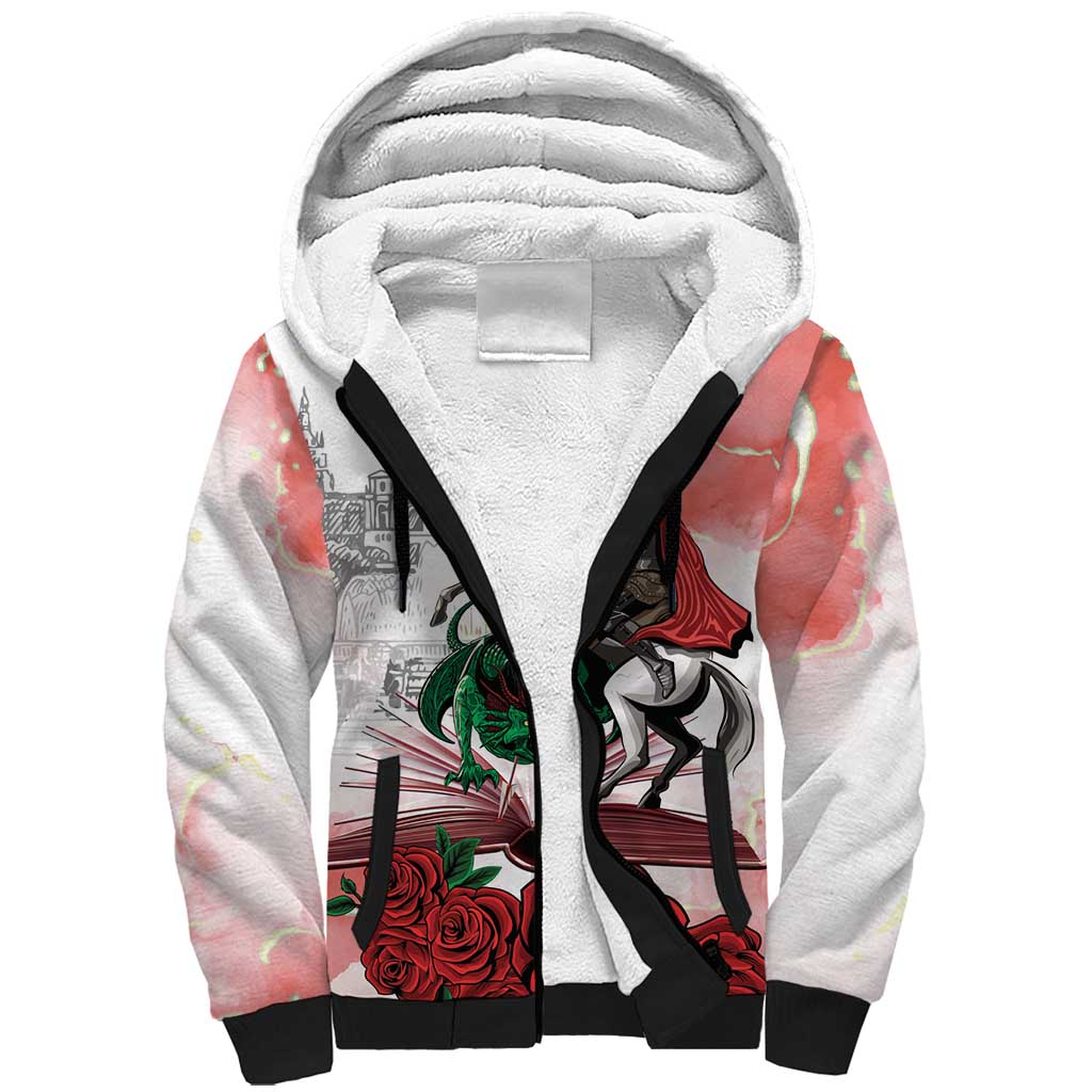 Happy Saint George's Day Sherpa Hoodie Diada de Sant Jordi