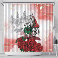 Happy Saint George's Day Shower Curtain Diada de Sant Jordi