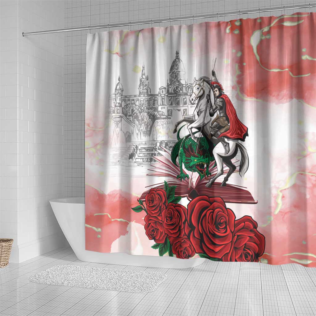 Happy Saint George's Day Shower Curtain Diada de Sant Jordi