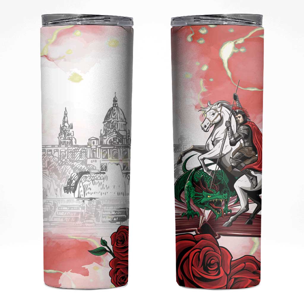 Happy Saint George's Day Skinny Tumbler Diada de Sant Jordi