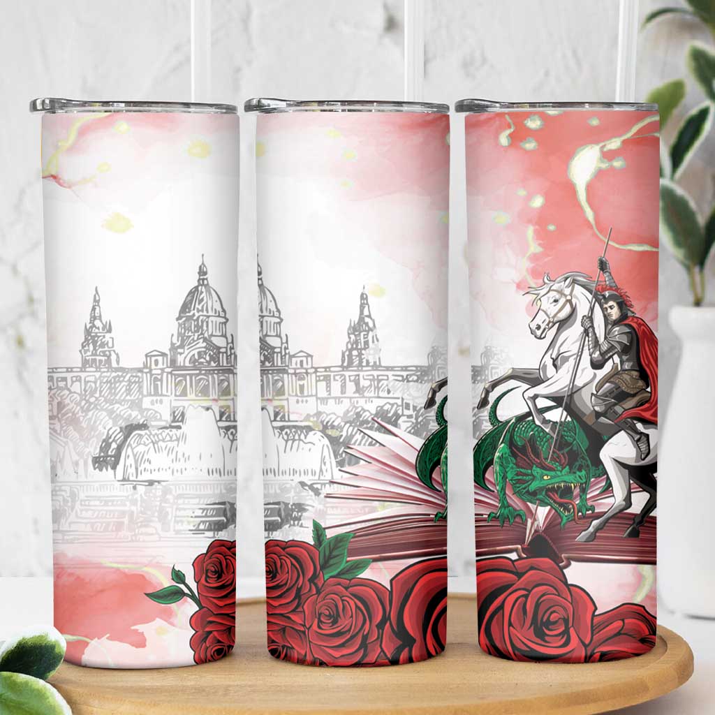 Happy Saint George's Day Skinny Tumbler Diada de Sant Jordi