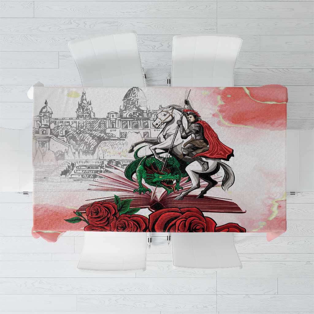 Happy Saint George's Day Tablecloth Diada de Sant Jordi