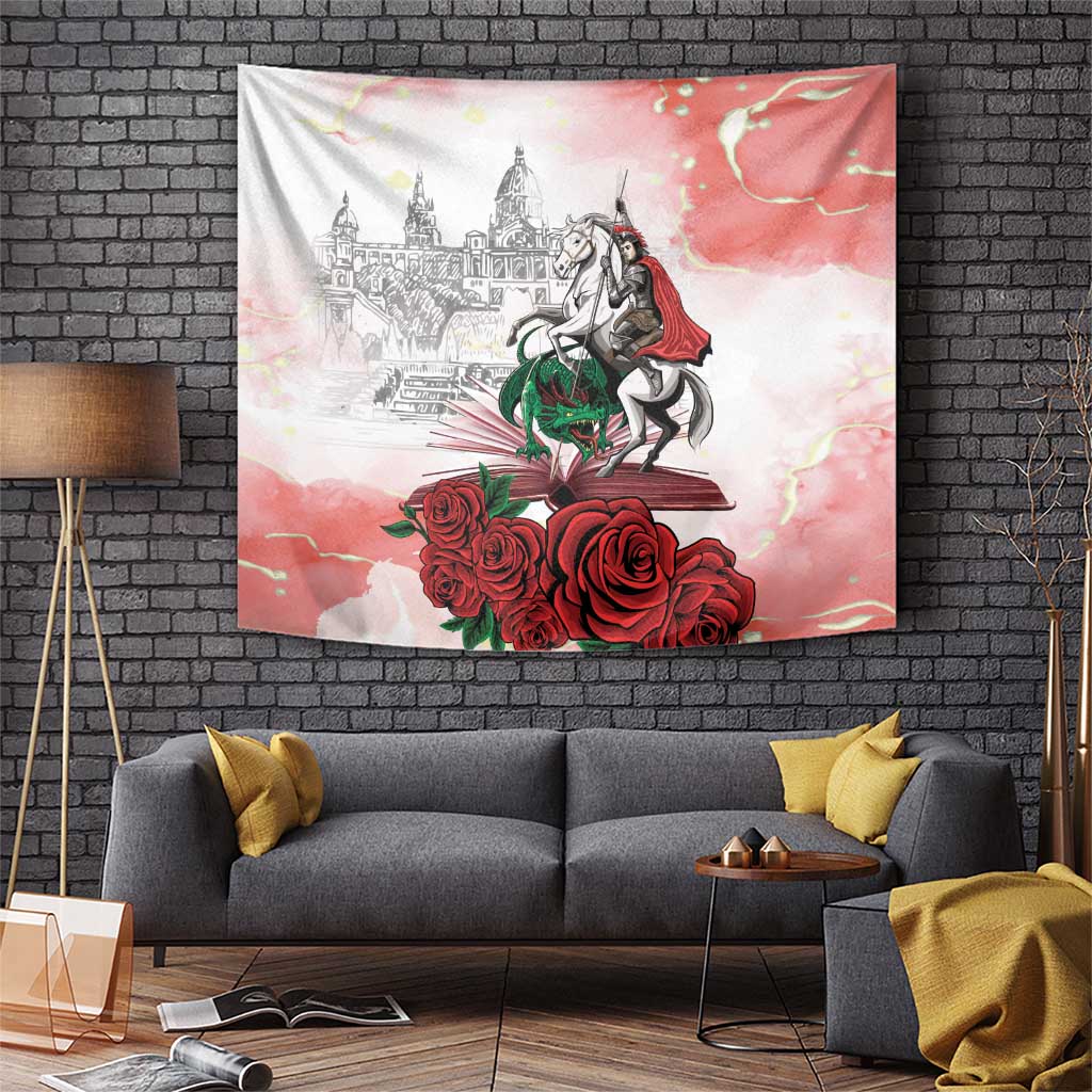 Happy Saint George's Day Tapestry Diada de Sant Jordi