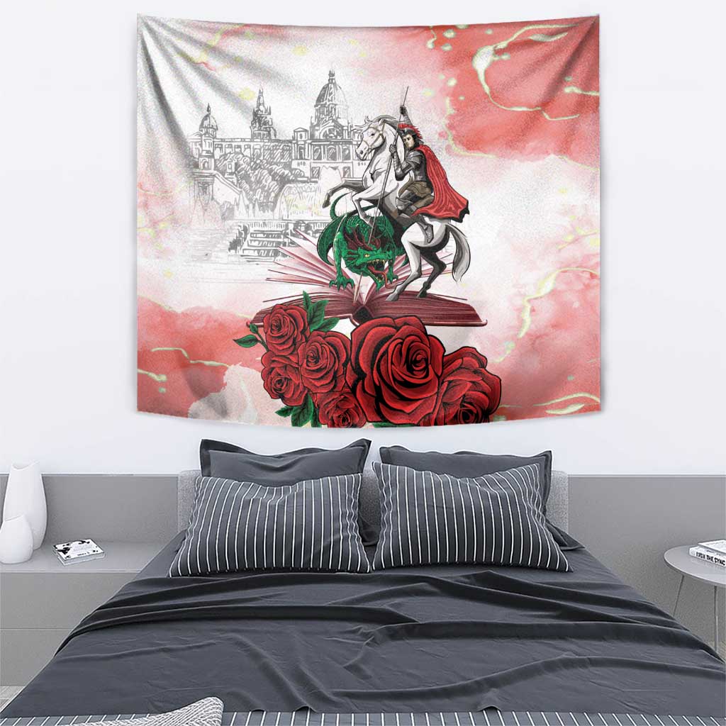 Happy Saint George's Day Tapestry Diada de Sant Jordi
