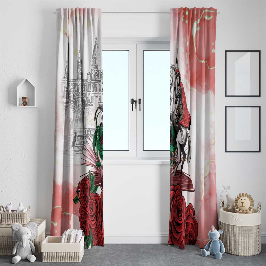 Happy Saint George's Day Window Curtain Diada de Sant Jordi