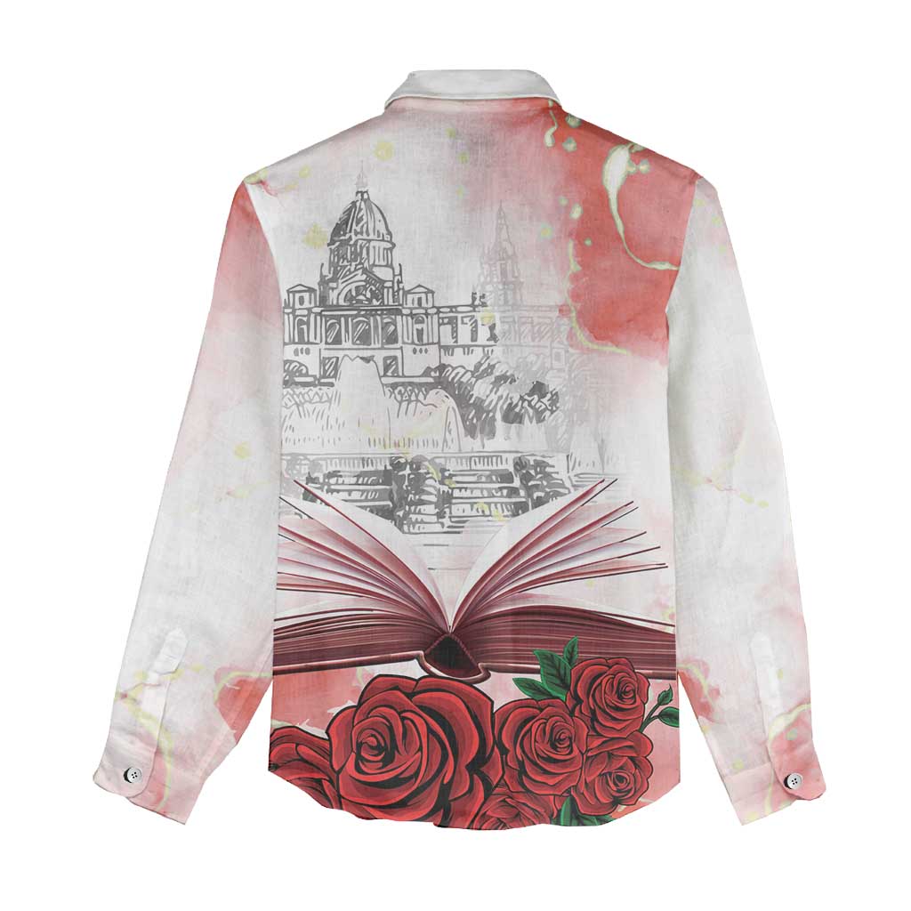 Happy Saint George's Day Women Casual Shirt Diada de Sant Jordi