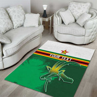 Zimbabwe Rugby Personalized Area Rug Charging Sables Spirit