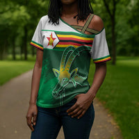 Zimbabwe Rugby Personalized Cross Shoulder Shirt Charging Sables Spirit