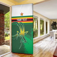 Zimbabwe Rugby Personalized Door Cover Charging Sables Spirit