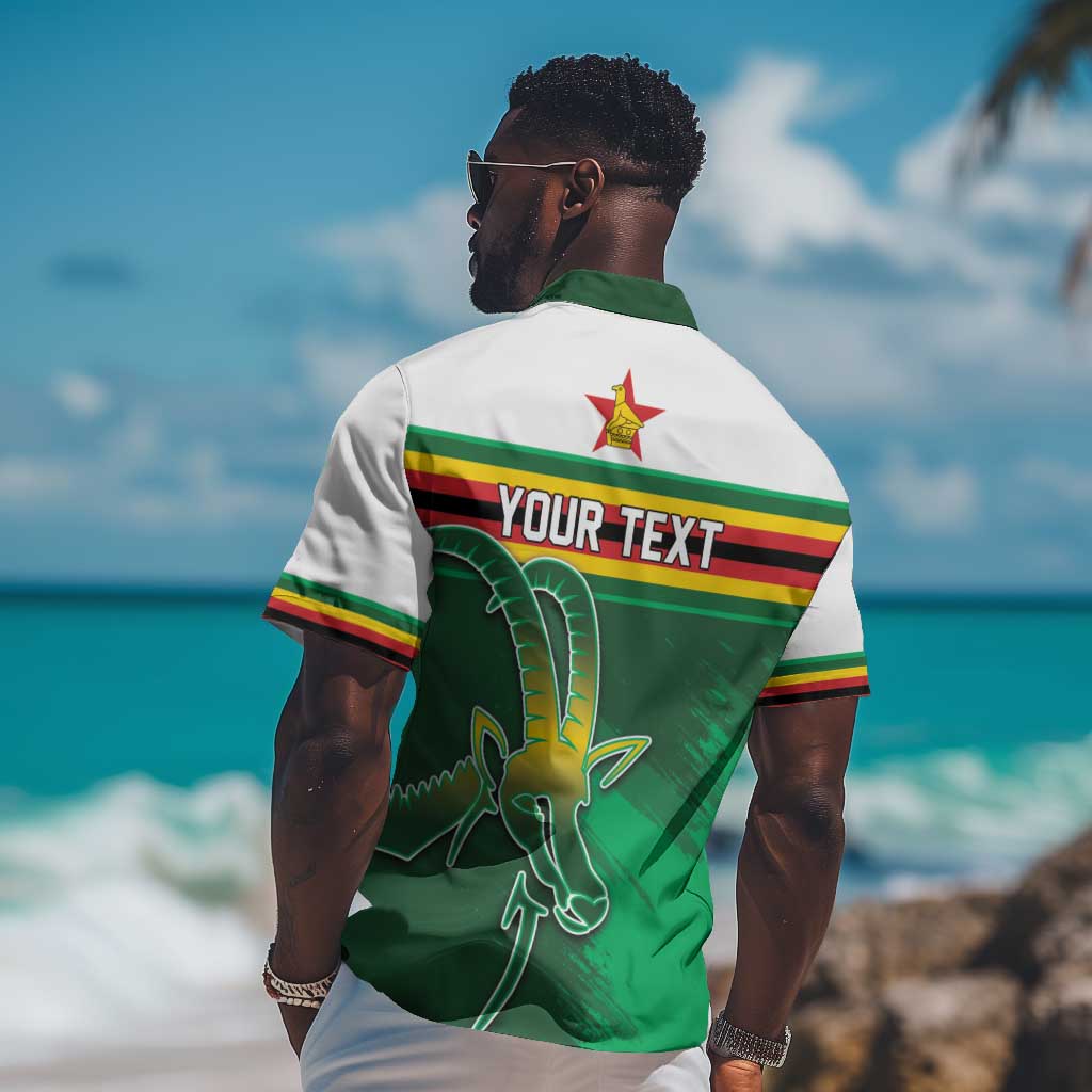 Zimbabwe Rugby Personalized Hawaiian Shirt Charging Sables Spirit