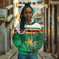 Zimbabwe Rugby Personalized Hoodie Charging Sables Spirit