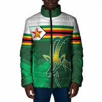 Zimbabwe Rugby Personalized Padded Jacket Charging Sables Spirit
