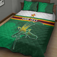Zimbabwe Rugby Personalized Quilt Bed Set Charging Sables Spirit