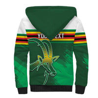 Zimbabwe Rugby Personalized Sherpa Hoodie Charging Sables Spirit